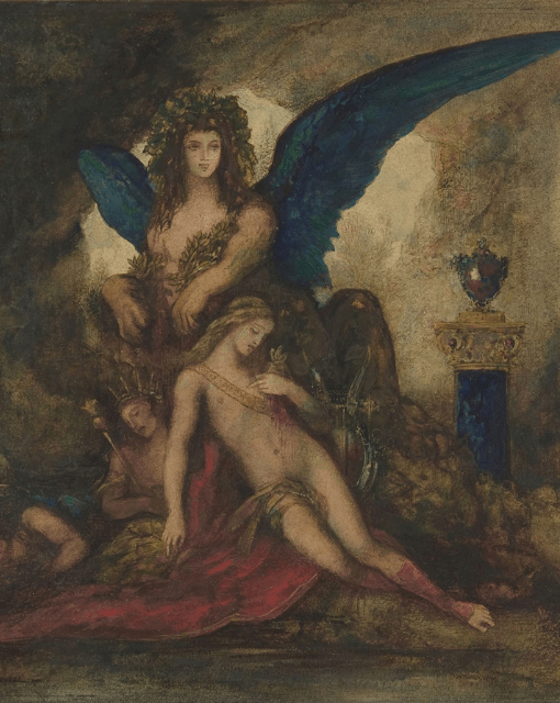 「Sphinx in a Grotto」Gustave Moreau